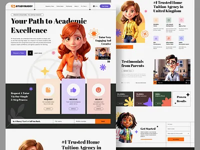 StudyBuddy | Homepage career design digital e learning education educational platform homepage landing page learn learn skill learning website online class online course online education service studying teacher ui web website