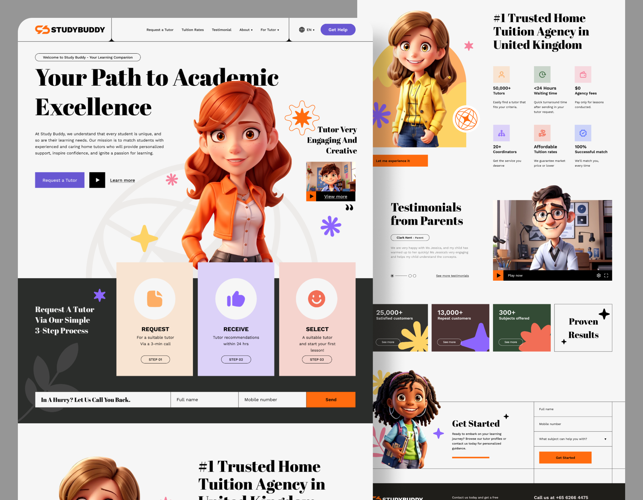 Example of Modern Minimalist Landing Page Design