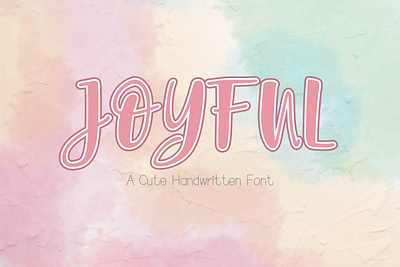 Joyful : A Cute Handwritten Font cute fonts decorate font display font font hand writing font handwritten font kids font