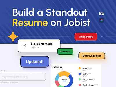 (UX Case Study) Jobist Resume Builder ai ai platform case study creative cv generate graphic design interface job landing page portfolio resume ui ui design user experience design ux ux case study ux ui web design website