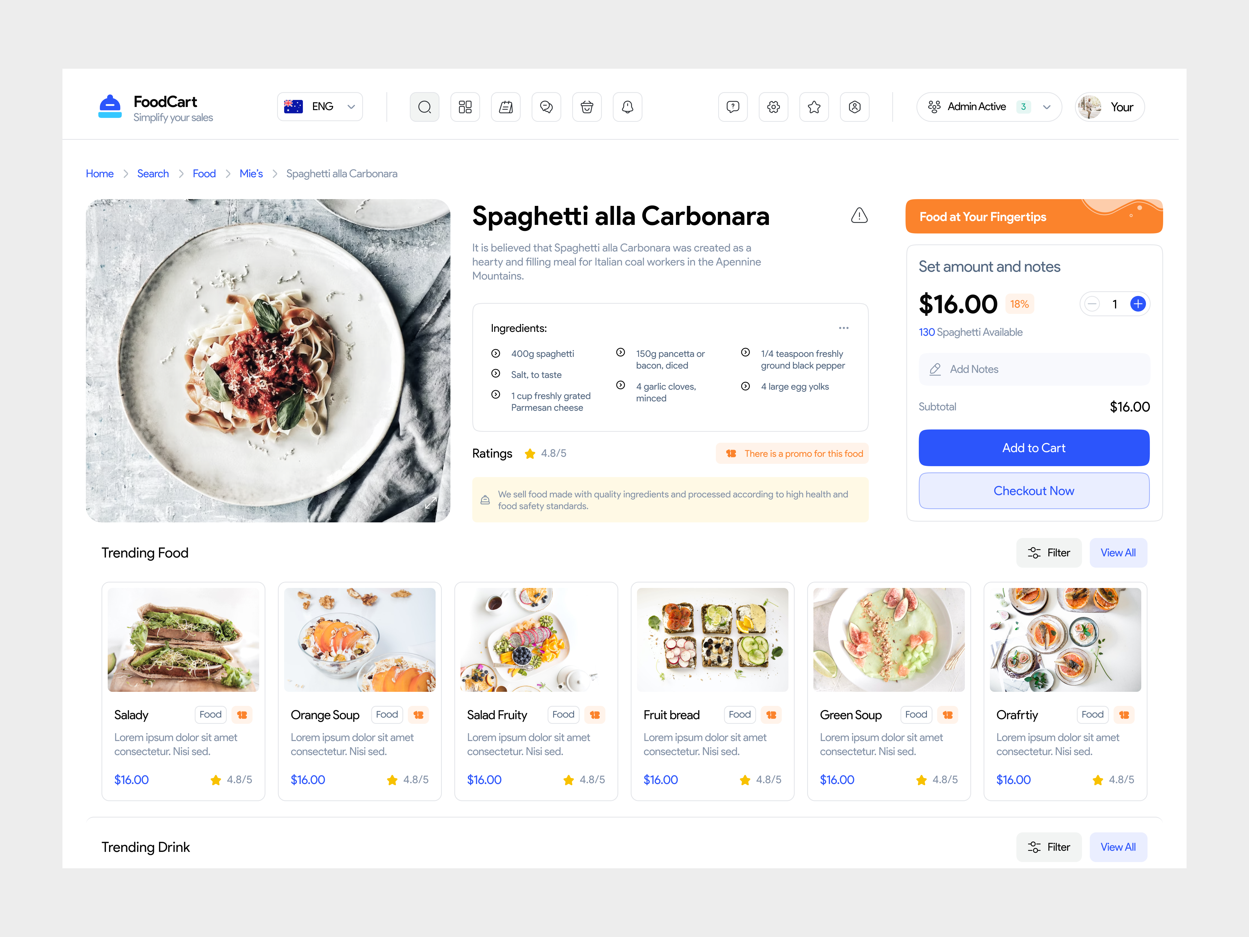 Example of Premium Dashboard For Saas/Crm/Pos
