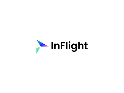 Logo design for InFlight | Travel Agency Logo agency logo airplane logo brand identity branding corporate identity design fun logo gradient logo graphic design i logo illustration logo logo design logo type minimalist logo plane logo t logo ticket agency logo travel logo ui