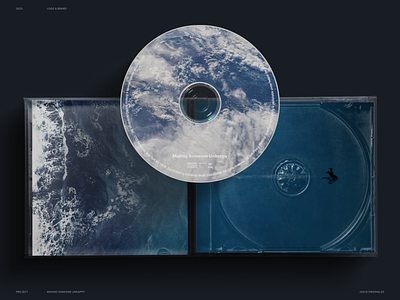 Jewel Case + CD (Making Someone Unhappy) album album art art branding campaign cd design falling graphic design minimal mockup packaging sky water