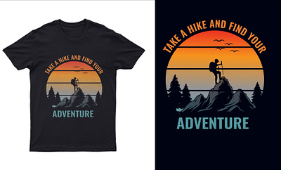 Hiking t-shirt design adventure t shirt custom tshirt graphic design retro tshirt design t shirt design vintage tshirt