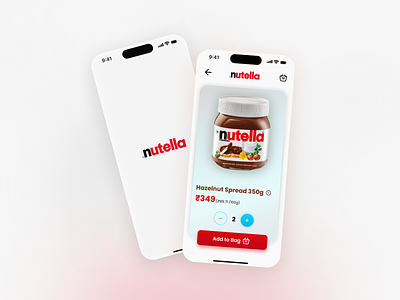 Nutella App Ui Exploration foodapp mobileapp ui uidesign