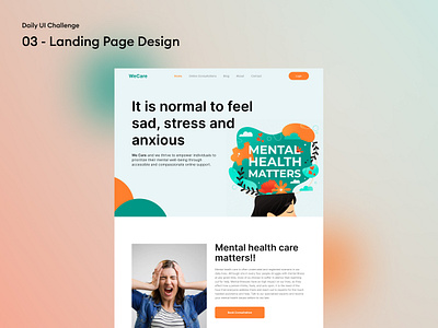 Daily UI Challenge #003 - Landing Page daily ui landing page landing page ui ui uidesign website design