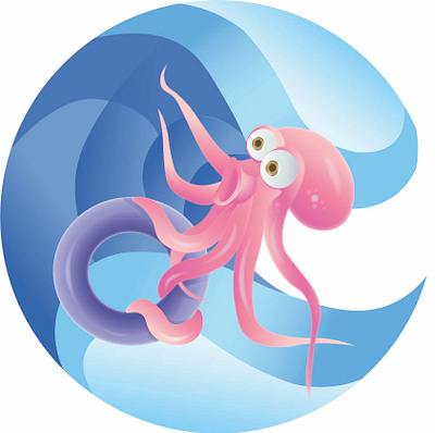 Not just any octopus. design graphic design illustrator octopus sea vector design