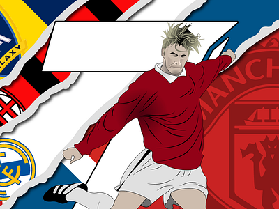 David Beckham Artwork 7 acmilan art artwork beckham davidbeckham design football graphic design illustration illustrator lagalaxy manchesterunited poster psg realmadrid soccer vector