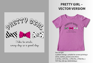 PRETTY GIRL-VECTOR VERSION babywear design fashion graphic design illustration