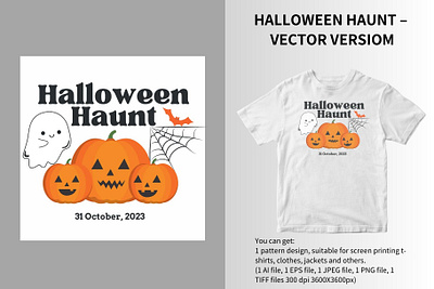 HALLOWEEN HAUNT-VECTOR VERSION babywear design fashion flat graphic design illustration logo