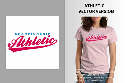 ATHLETIC-VECTOR VERSION active babywear design fashion flat graphic design illustration logo