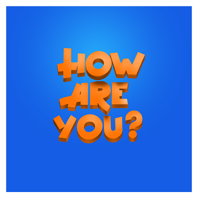 Lettering "How are you?" 2d art digital art drawing graphic design illustration lettering photoshop