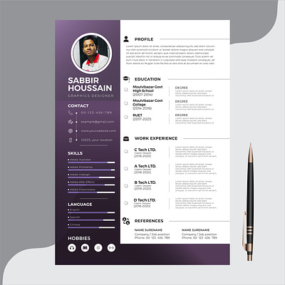 Curriculum Vitae (CV) Design branding curriculum vitae cv graphic design