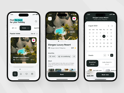 Booking Mobile App Design Concept app app design app screens application application ui design ios ios app ios ui mobile mobile app design mobile app ui ui uiux user interface ux