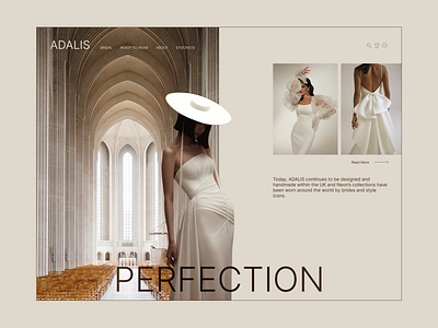 Wedding dress store- landing page design figma landing page ui user interface ux website wedding