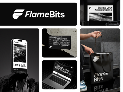 FlameBits - Logo Concept 2 bank brand branding crypto currency experience finance financial fintech friendly identity logo logodesign mark money platform service symbol system web3