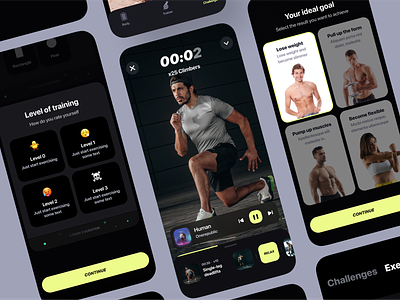 Mobile App Design for iOS/Android: UI/UX Design for Fitness App android app designer android app ui app design app interface app interface designer app ui app ui designer application apps ui fitness ios app mobile app mobile application design mobile ui mobile ui designer sport sport app web