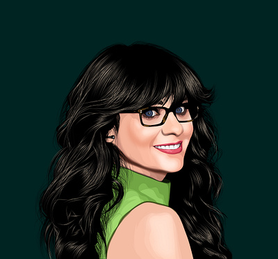 Vector Art Tribute to Zooey Deschanel adobe illustrator art cartoon digital art digital artist digital illustration drawing graphic design illustration line art portrait portrait art portrait illustration portrait painting sumit vector art vector vector art vector artist vector portrait