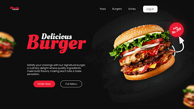 UI DESIGN (Fast Food Landing Page) 3d animation branding graphic design logo motion graphics ui