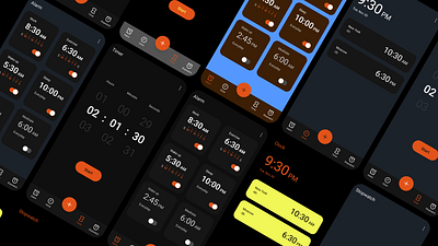 Clock app UI Design by econev app design econev evgheniiconev lizzardlab ui