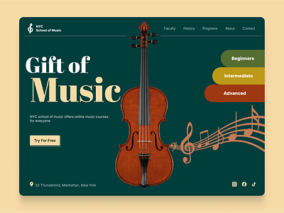 Music Website Homepage ui