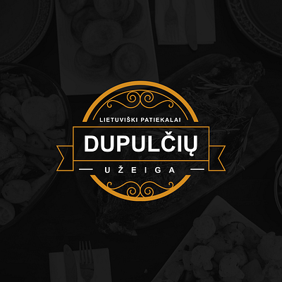 Dupulčių užeiga logo. branding cuizine logo design food food logo graphic design logo logotype vector