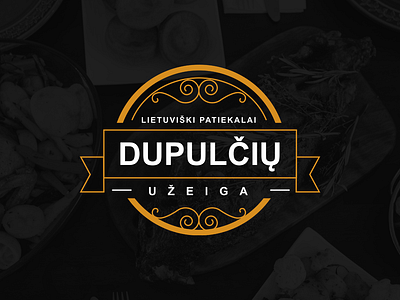 Dupulčių užeiga logo. branding cuizine logo design food food logo graphic design logo logotype vector