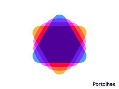 Portalhex logo design (AR app) app apple ar augmented reality blockchain branding geometric hex hexagon icon logo mark minimalistic portal tech technology triangle virtual vr web3