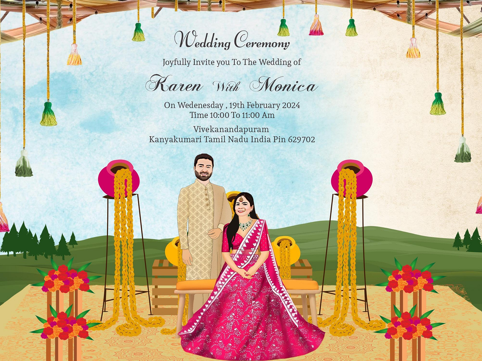 Indian Wedding Card Design Online by Crafty Art on Dribbble