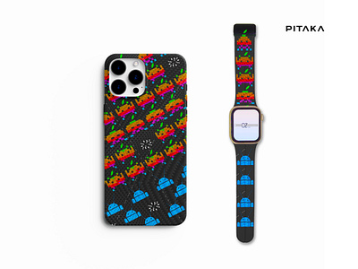 Apple phone case and Apple watch band graphic design