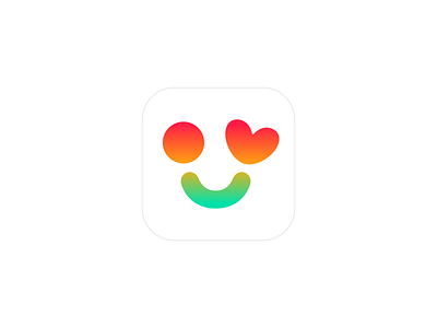 Dating App Logo Concept (Unused for Sale) app brand identity branding couple dating eyes face for sale unused buy happy heart passion ios android application journey logo mark symbol icon love mihai dolganiuc design minimal mouth point a b positive smile