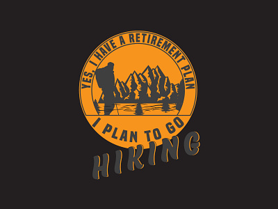 Hiking T-shirt Design mountain silhouette