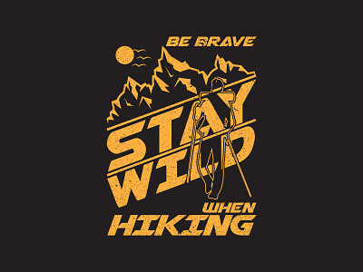 Hiking T-shirt Design mountain silhouette