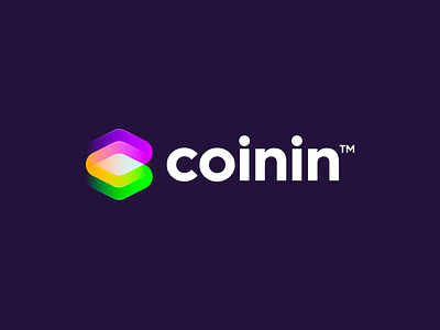 Coinin - Logo Design brand identity design branding coin creative design crypto gradient lettering logo logo sell logo symbol modern logo design monogram portfolio pre made logo visual identity design vivid colors vivid logo design