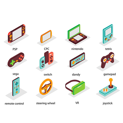 Game icons 2d adventure animation art creativity design fantasy flat gamer gaming icons illustration isometric motion pixel ui