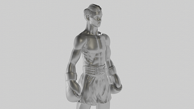 3D Modeling 3d 3d printing 3d sculpture blender3d boxer character