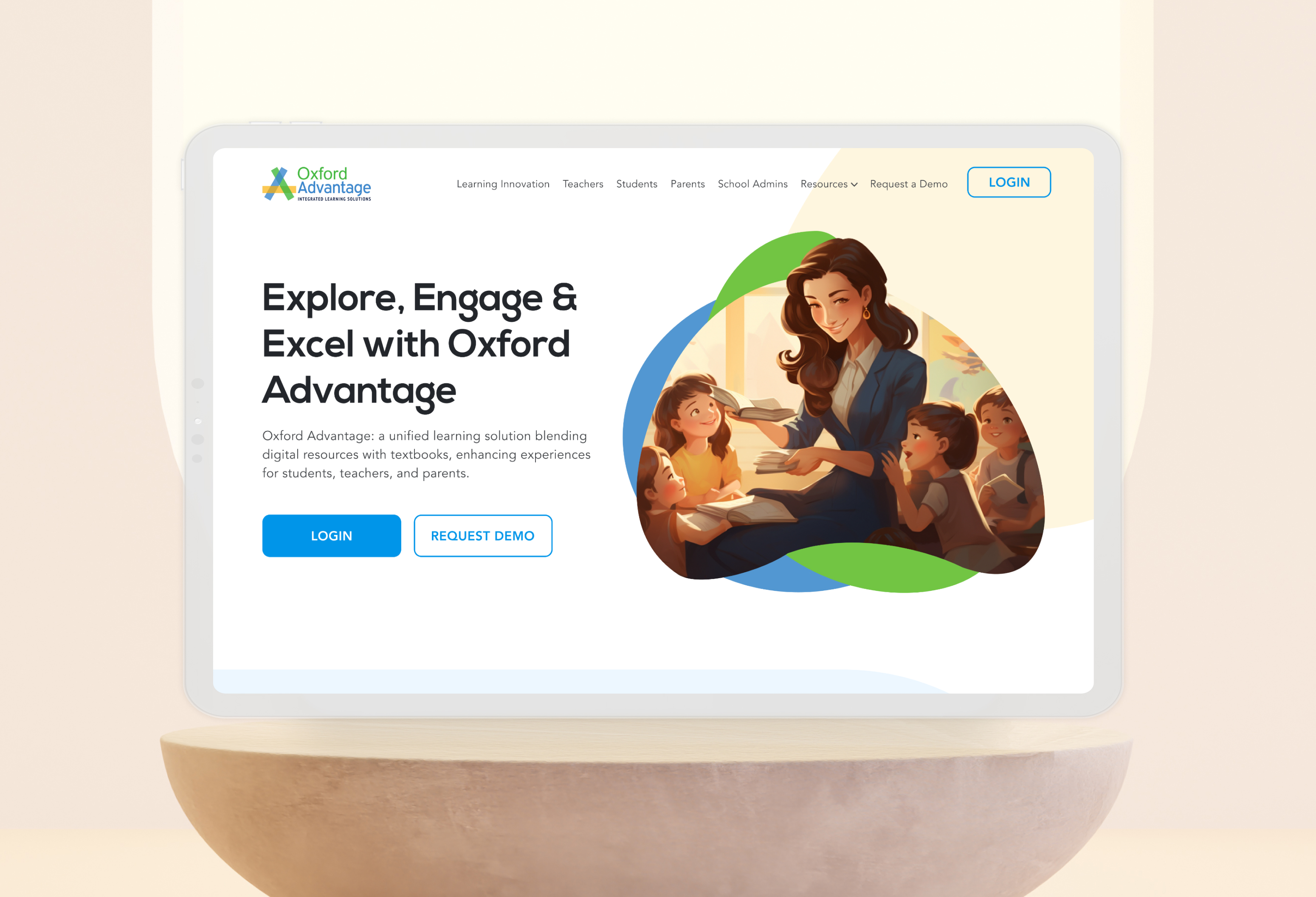 Login And Home Page - Oxford Advantage Website By ProCreator - Global ...