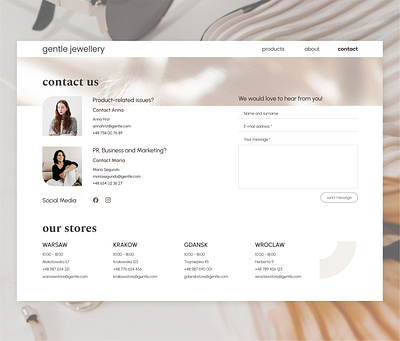 Contact Page | Daily UI Challenge branding contact dailyui design desktop e commerce elegant figma illustration page ui ui design website