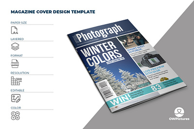 Photographer Magazine Cover brochure cover design flyer image leaflet magazine photo photographer poster
