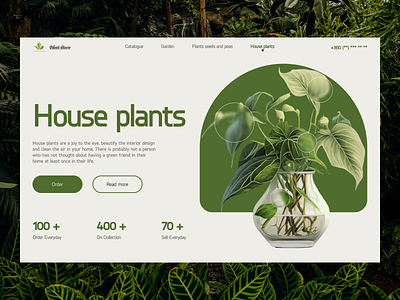 Plants Store website clean design green plant plants shop store ui ux webdesign