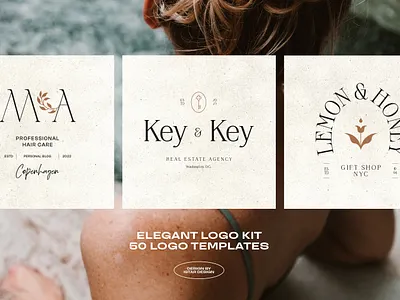 Elegant Logo Set boho brand identity branding emblem graphic design icon set logo logotype modern portfolio symbol ui ux visual identity