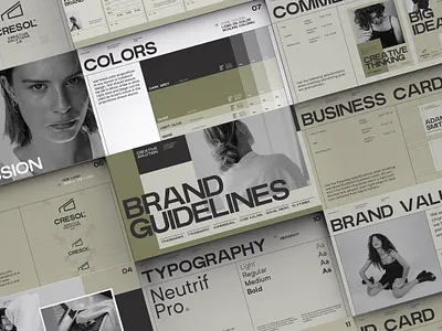 Modern Brand Guidelines brand identity branding business guidelines logotype manual mockup presentation proposal template typography ui ux visual identity