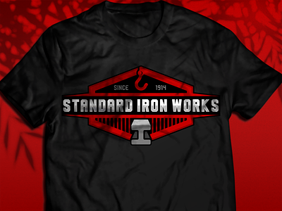 Standard Iron Works Logo Design construction logo crane logo iron logo logo metal logo steel logo vintage logo