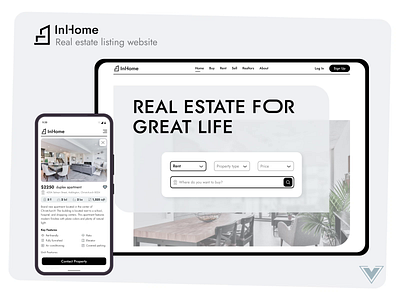 Real Estate Marketplace digitalproduct marketplace product ui ux whiteandbalck