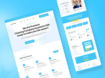 Cleaning Company UI/UX Design graphic design ui ux