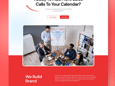Lead Generation Website UI UX Design lead one pager website sales website ui ux