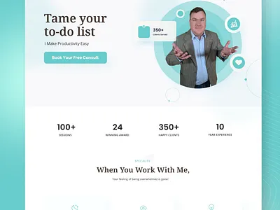 Social Coach Portfolio Website Design 3d hero section portfolio website ui ux