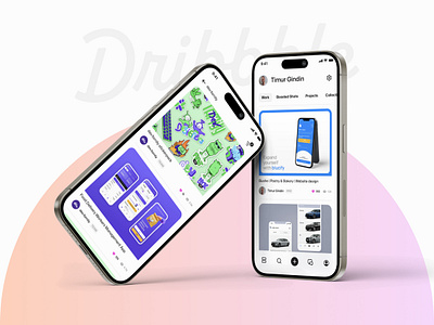 DRIBBBLE Mobile App Concept app application branding design dribbble interface logo mobile mobileapp pictures sharing shot ui user experience user interface ux uxui