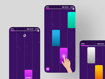 Magical Music Tiles - Game App Ui game app ui game design game ui magical music tile redesign redesign solution ui design
