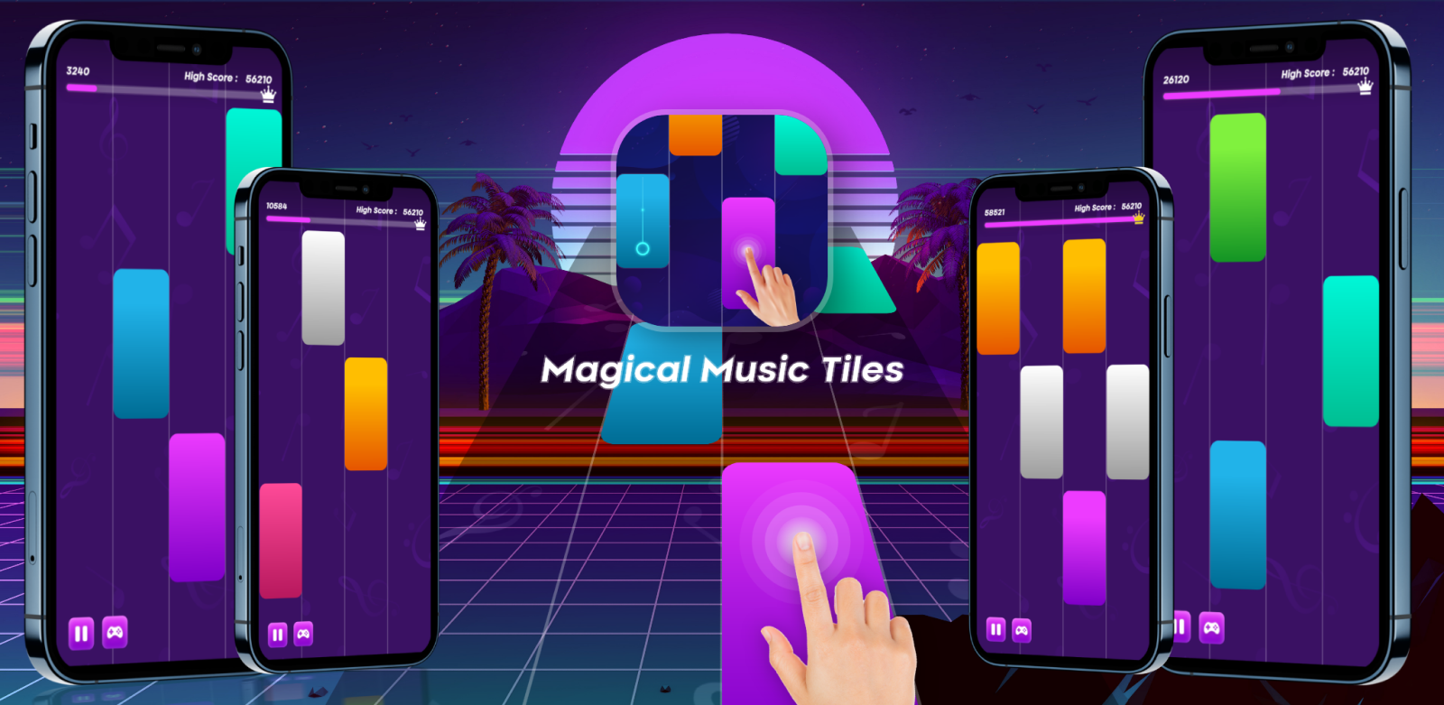 Magical Music Tiles Game App Ui by ReDesign Solution on Dribbble